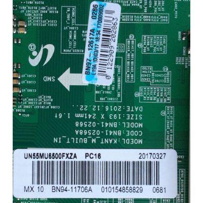 MAIN PARA TV SAMSUNG / NUMERO DE PARTE BN94-11706A / BN41-02568A / BN97-12617A / BN9411706A / PARTE SUSTITUTA	BN94-12426A / PANEL CY-WK055HGLV1H / MODELOS N55MU6500 / UN55MU6500FXZC / UN55MU6500FXZA FA01 - Imagen 2